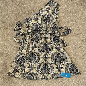 One-Shoulder Patterned Dress